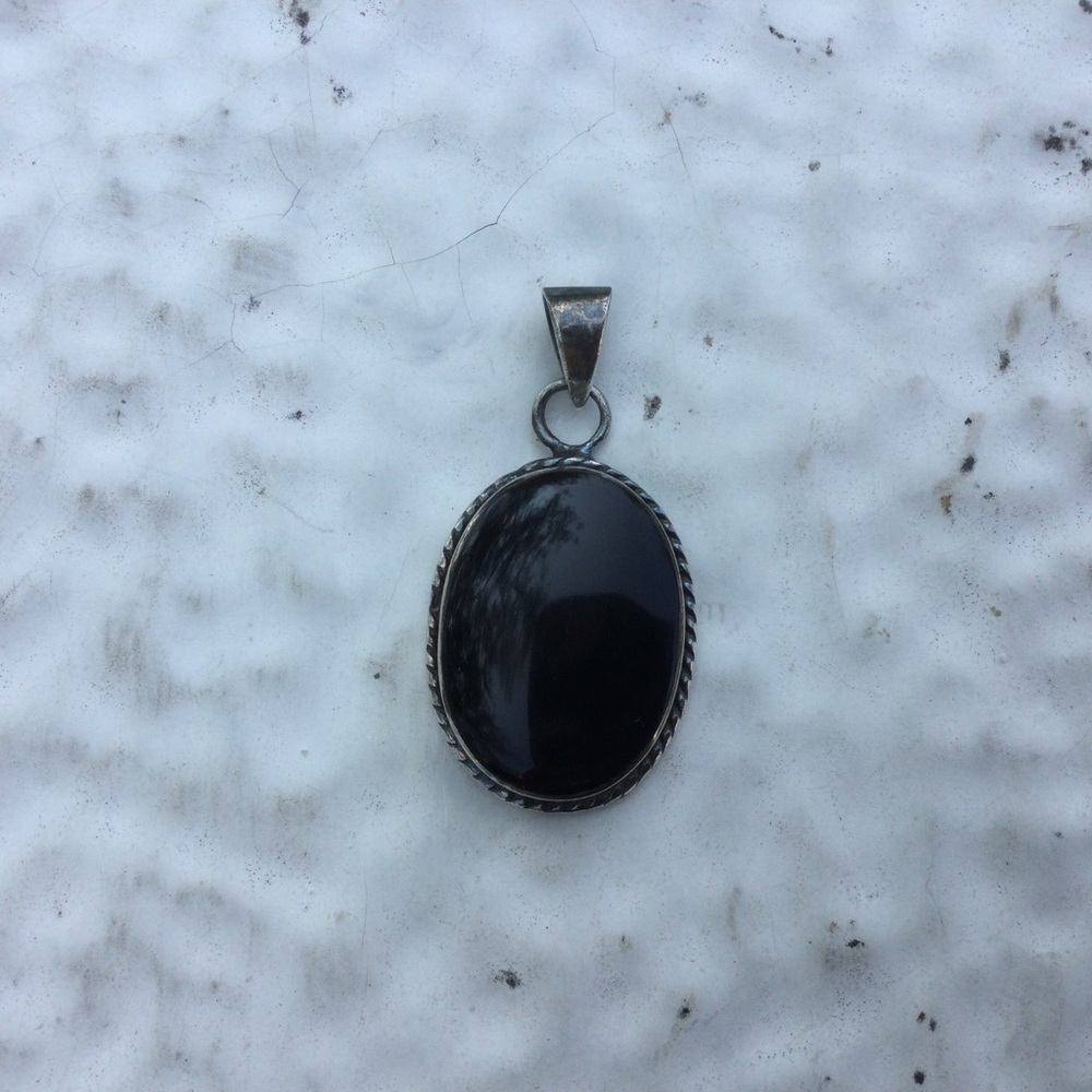 Onyx Sterling Silver Pendant
